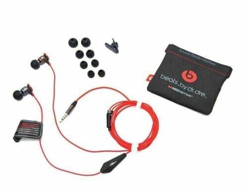 iBeats by Dre Black / Red Headphones Earphones Brand new with Pouch