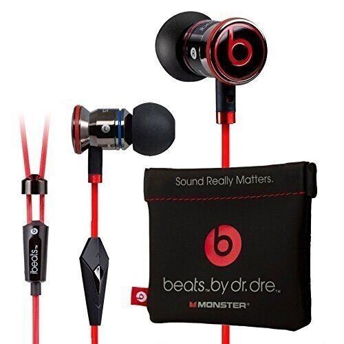 iBeats by Dre Black / Red Headphones Earphones Brand new with Pouch