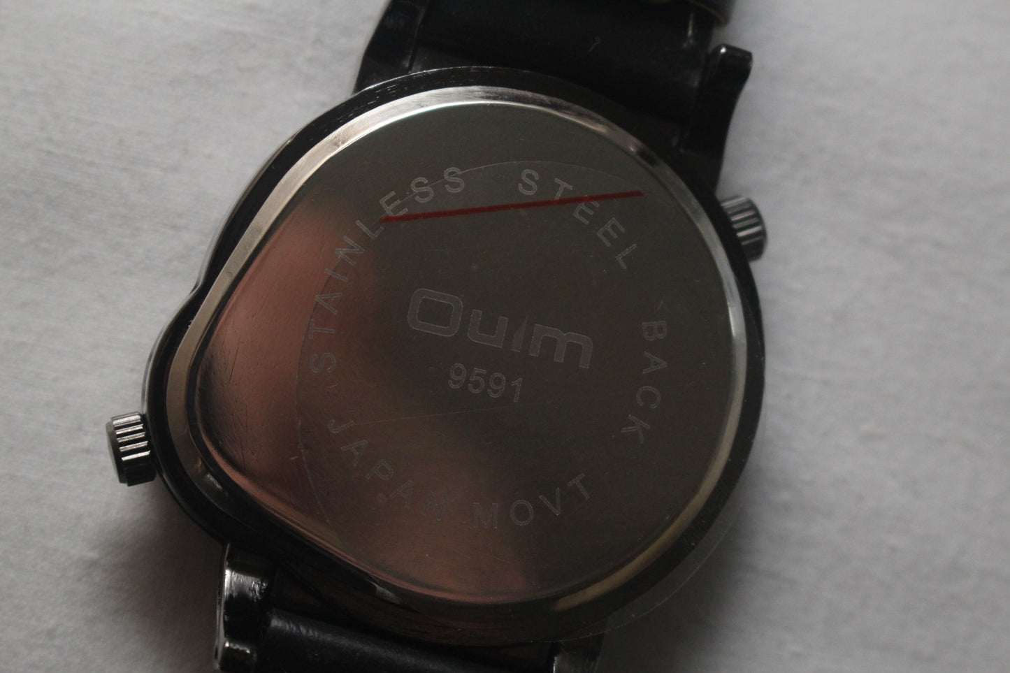 Oulm Dual Movement Jump Hour Luxury Business Wrist Watch