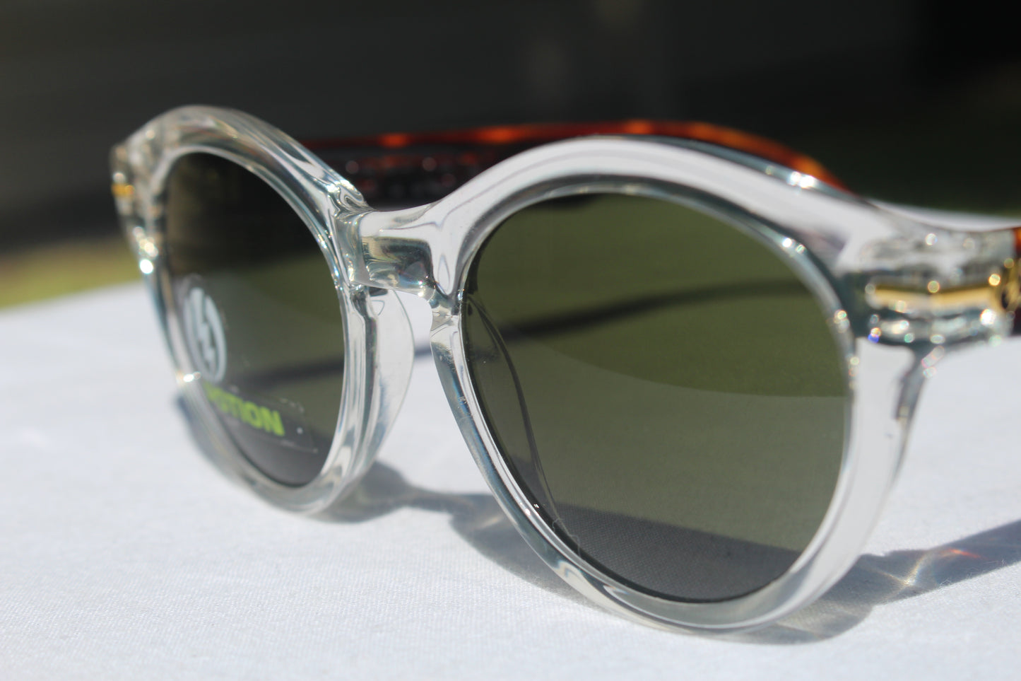 Electric Potion Sunglasses Tortoise/Crystal w Melanin Grey Lens