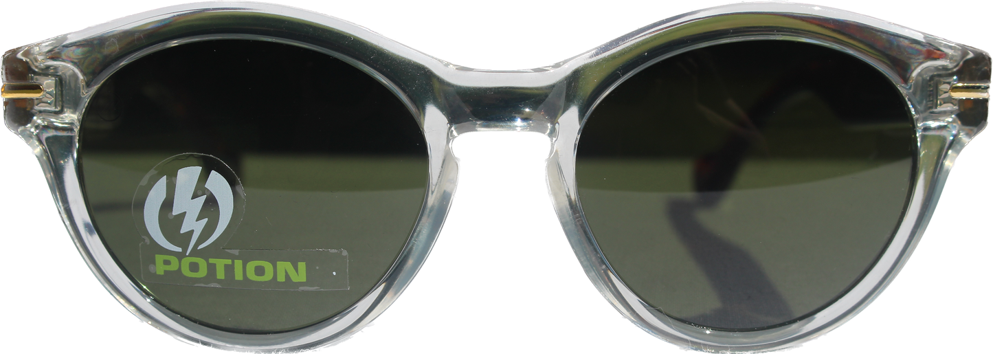 Electric Potion Sunglasses Tortoise/Crystal w Melanin Grey Lens