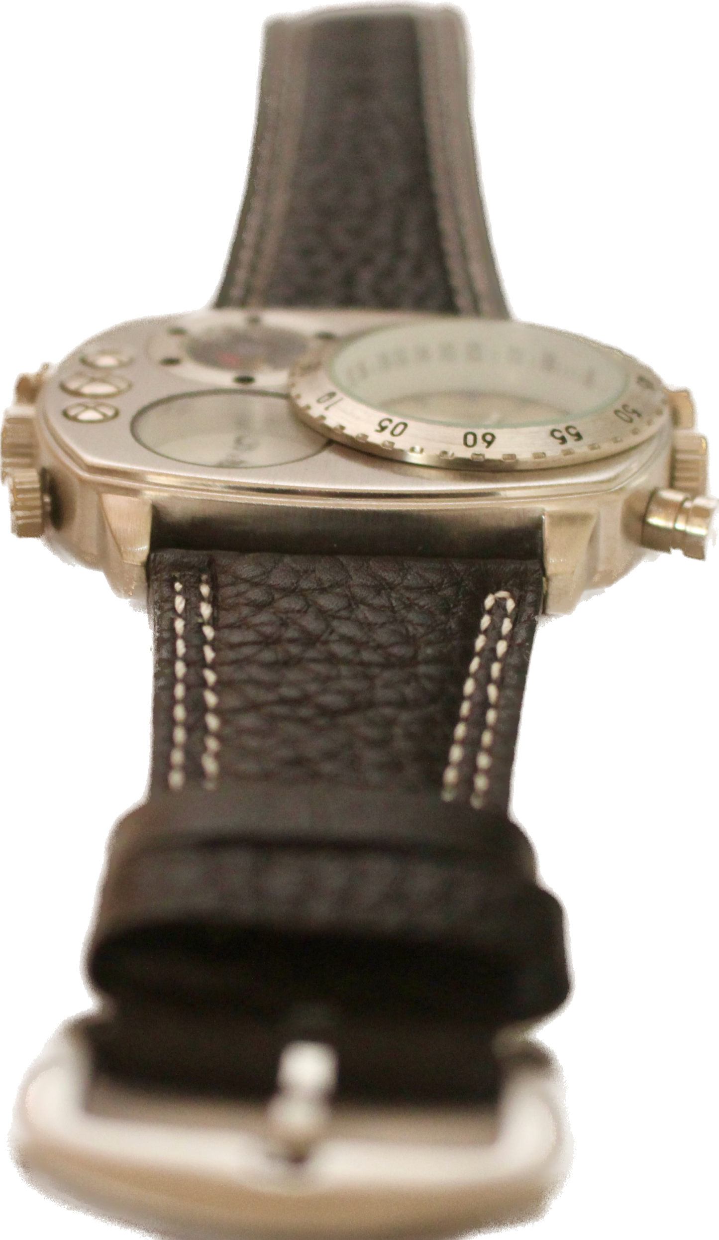 Oulm Oversized Dual Time Zone Men’s Fashion Wrist Watch with Compass